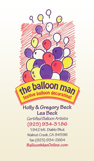 Balloonman business card