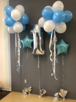 His First Birthday Bundle  #1 + (2) Puffballs + stars